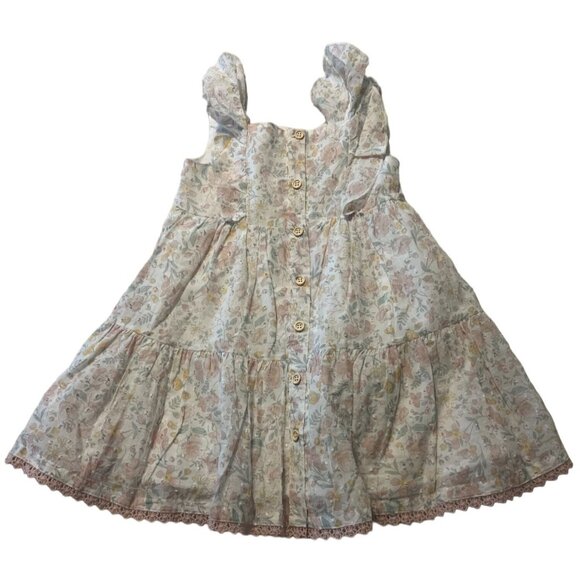 Catharine Malandrino Dress Girls Size 2T Floral Dainty Boho Spring Summer Lined - Picture 2 of 6